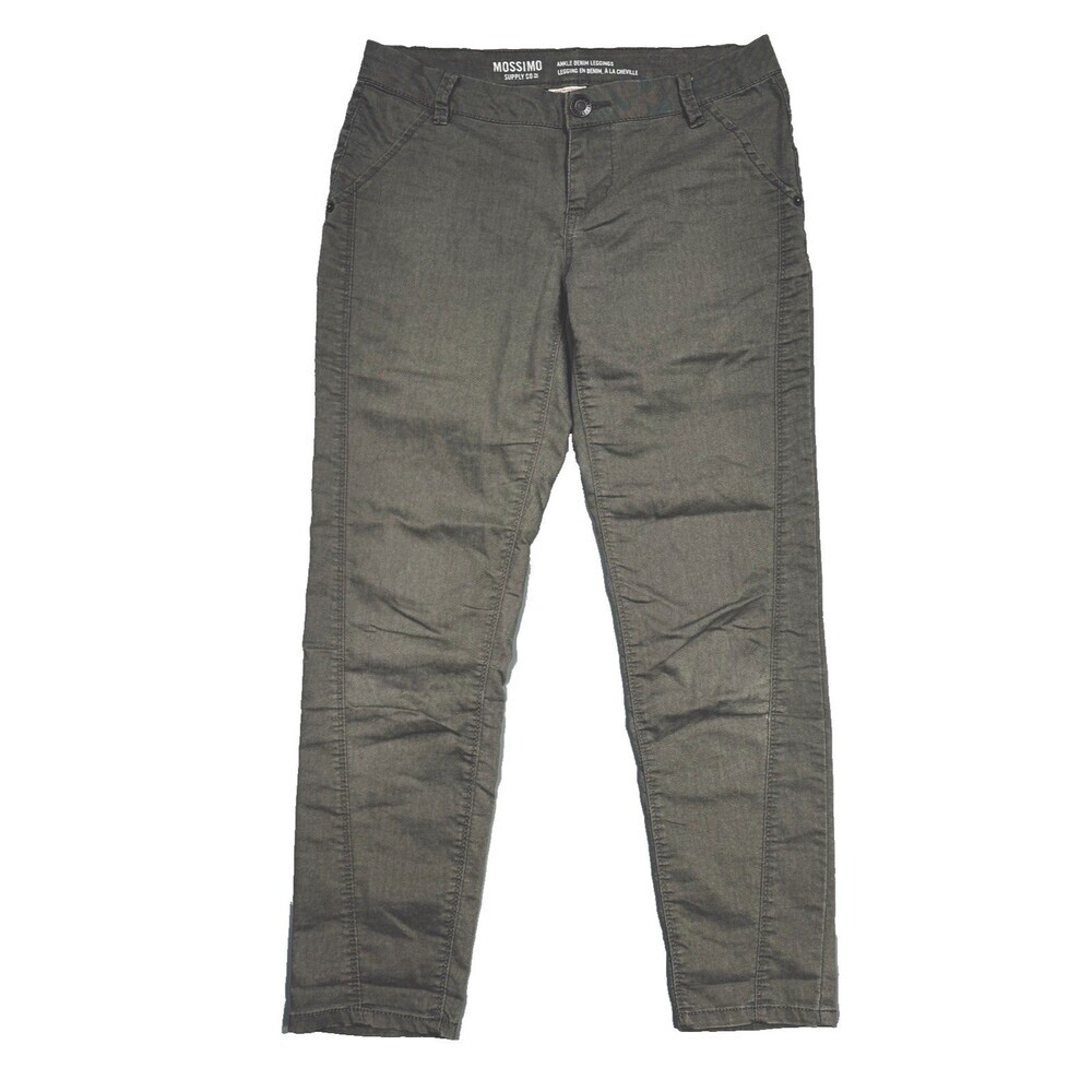 Mossimo Ankle Pants Juniors 9 Green Pale Olive Lightweight Slim Measures 30 x 26